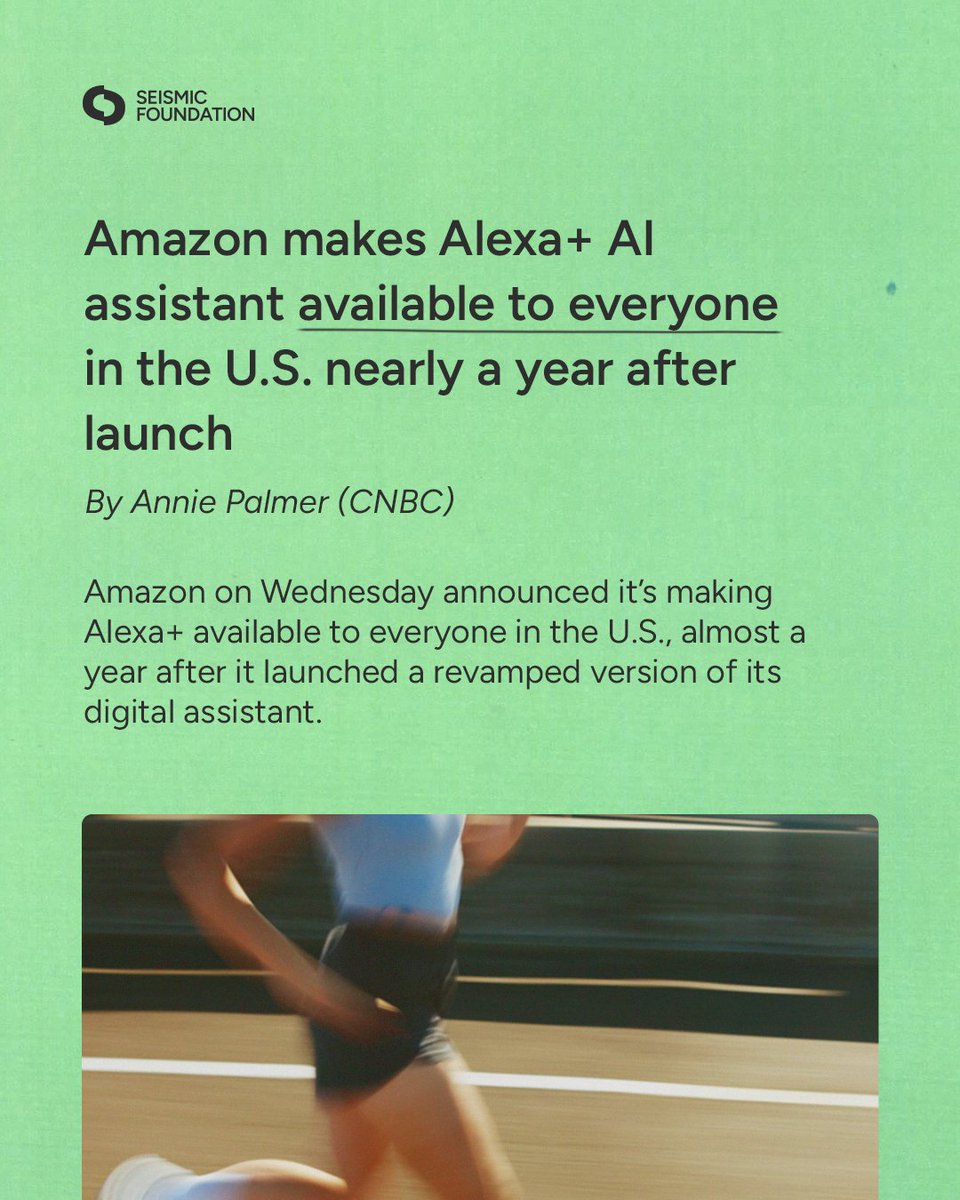 Seismicfound's tweet photo. This week in AI: From phones subtly reshaping how our memories look, to developers tuning AI personalities, growing backlash against low-quality AI content on social media, and Amazon expanding Alexa+ nationwide. https://t.co/qDXHWEgcX6