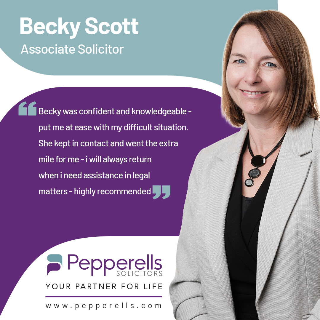 Pepperells's tweet photo. 5-STAR SETTLEMENT AGREEMENT SOLICITOR

Well done to Associate Solicitor Becky Scott for this fantastic review.

If you want to book an appointment with Becky and the team, contact your local Pepperells office today: https://t.co/ooTseMVjJl https://t.co/Q0DpuSvDj7