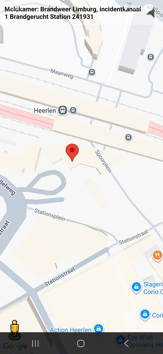 Brandgerucht op Station Spoorplein, Heerlen