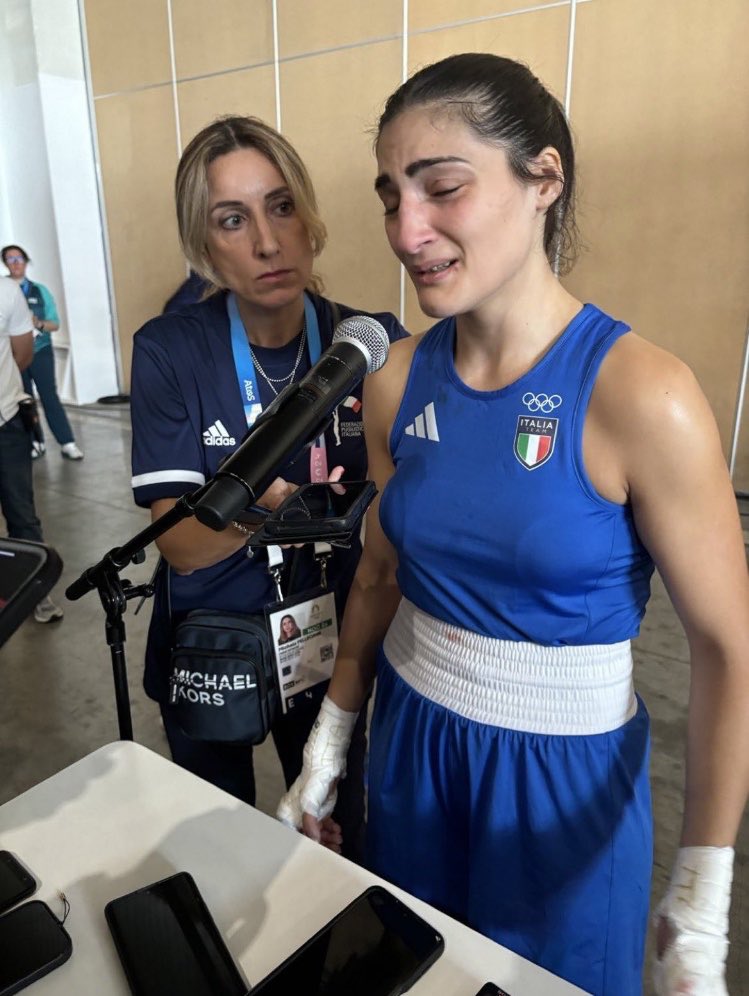 We await the apologies from <a href="/cooper_m/">Matt Cooper</a> &amp; <a href="/LeoVaradkar/">Leo Varadkar</a> to the female boxers who lost titles &amp; awards due to being forced to compete against a man during Olympics women’s boxing. 

Angela Carini would like a word. 

#SaveWomensSports