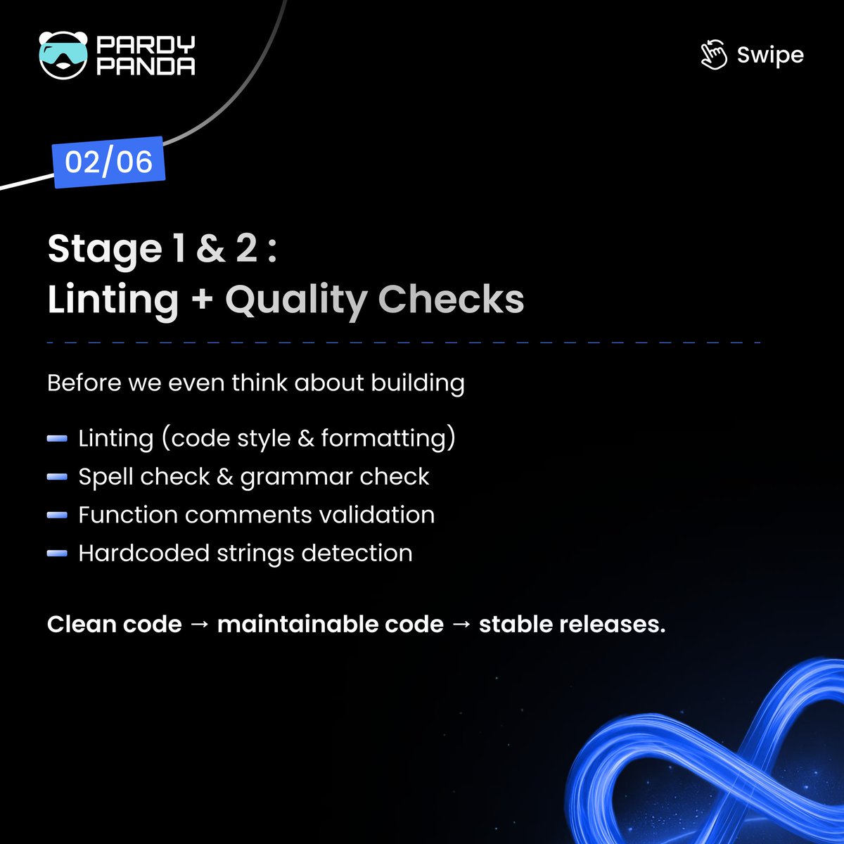 PardyPanda's tweet photo. 🚀 Shipping to production? Not without this. 
Before every release, we run through our DevOps Checklist from linting and security scans to automated testing and smooth deployments.  
Test harder. Deploy with confidence. 
#DevOps #TechChecklist #SoftwareDevelopment #CI_CD https://t.co/7lHUE16pJf