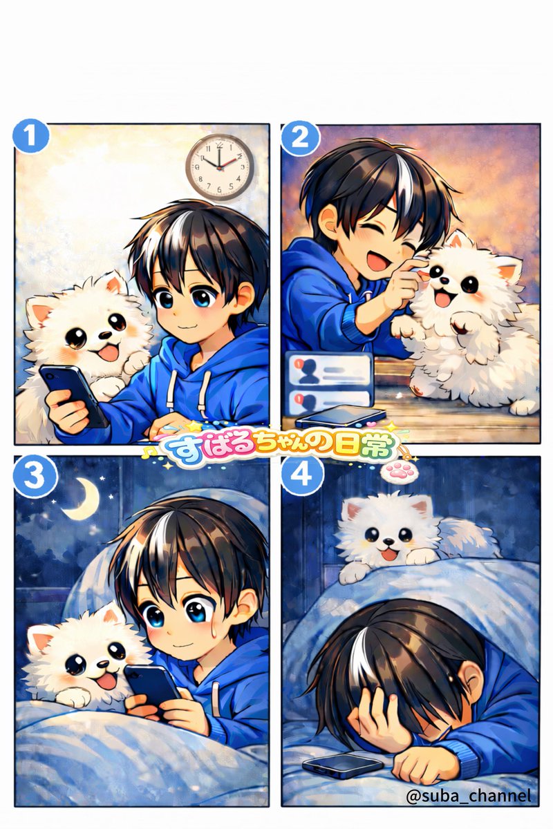 suba_channel's tweet photo. ✏️すばちゃん四コマ漫画🐶
人間関係あるある

「油断した午後」 https://t.co/fsS6kPMSyT