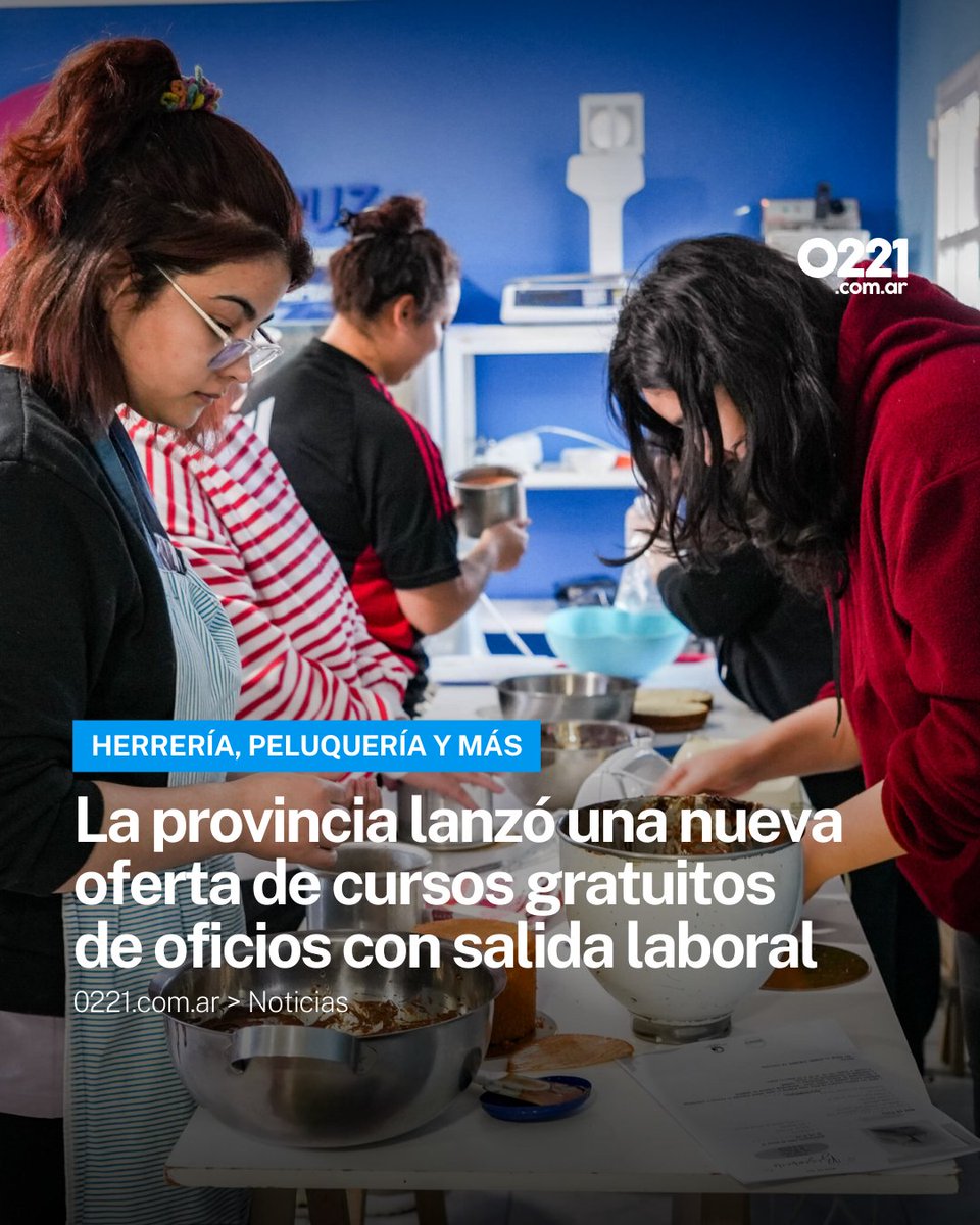 CURSOS CON SALIDA LABORAL 🧰 La Provincia abrió la preinscripción a cursos gratuitos de oficios con alta demanda y rápida inserción laboral. Pueden anotarse jóvenes desde los 16 años en Buenos Aires.

📚 La propuesta es impulsada por el Ministerio de Trabajo bonaerense y el IPFL
