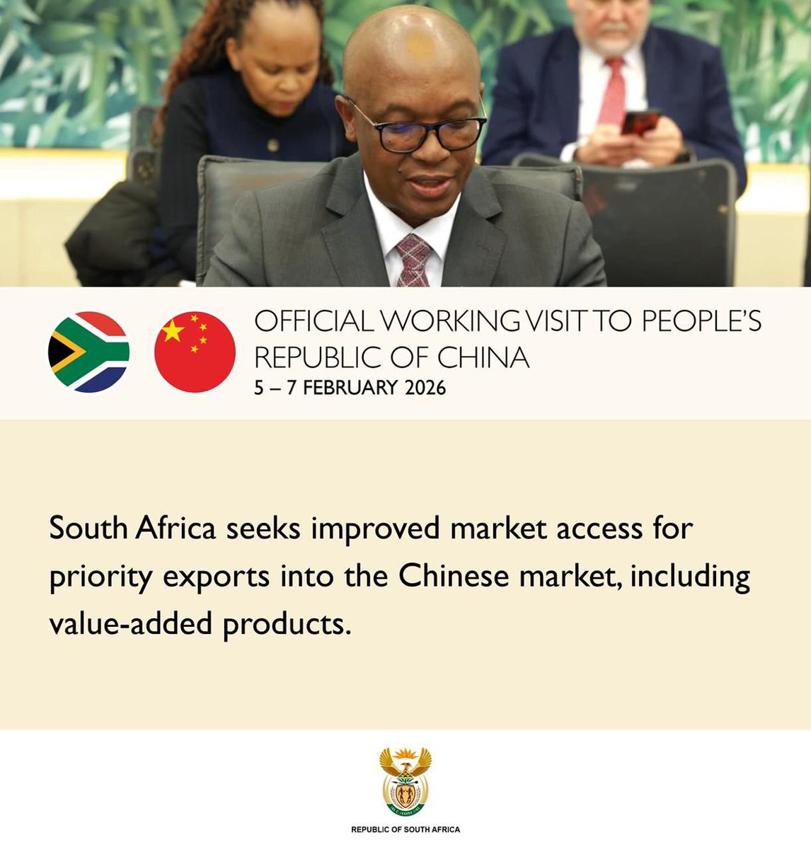 GCISMedia's tweet image. South Africa - China Joint Economic and Trade Committee.06/02/2026 #infographics #GovZAupdates