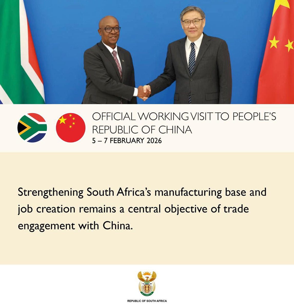 GCISMedia's tweet image. South Africa - China Joint Economic and Trade Committee.06/02/2026 #infographics #GovZAupdates
