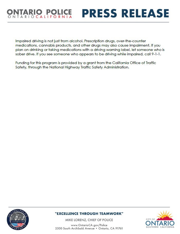 Ontario Police Department tweet media