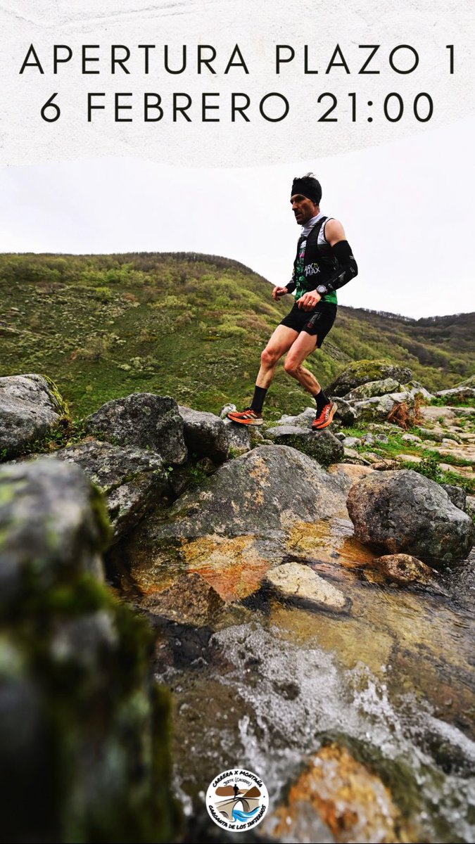 CxMGargdelosInf's tweet photo. ¡APERTURA PLAZO 1!
📍Viernes 6 de febrero a las 21:00 horas.
🏃🏾 Federados Fexme, Fedme y no federados.
#CxMGargantaDeLosInfiernos #Trail #Jerte #Abril #CDJerte https://t.co/wXEhfMgSGC