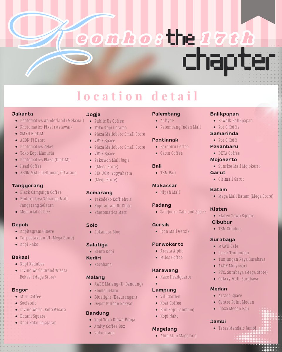 [MEDPART]

°♡° 𝙺𝚎𝚘𝚗𝚑𝚘: 𝚃𝚑𝚎 𝟷𝟽𝚝𝚑 𝙲𝚑𝚊𝚙𝚝𝚎𝚛 °♡°

Keonho Birthday Photobooth event by @zulfa.jn ☆ 𝓢upport @dlwrflaa

📆 1 - 7 Februari 2026
📍 @photomatics

♡ Lets celebrate your sweet memories 
𝓣 ake a picture 📸 and 𝓤se hastag #KEONHO:the17thchapter