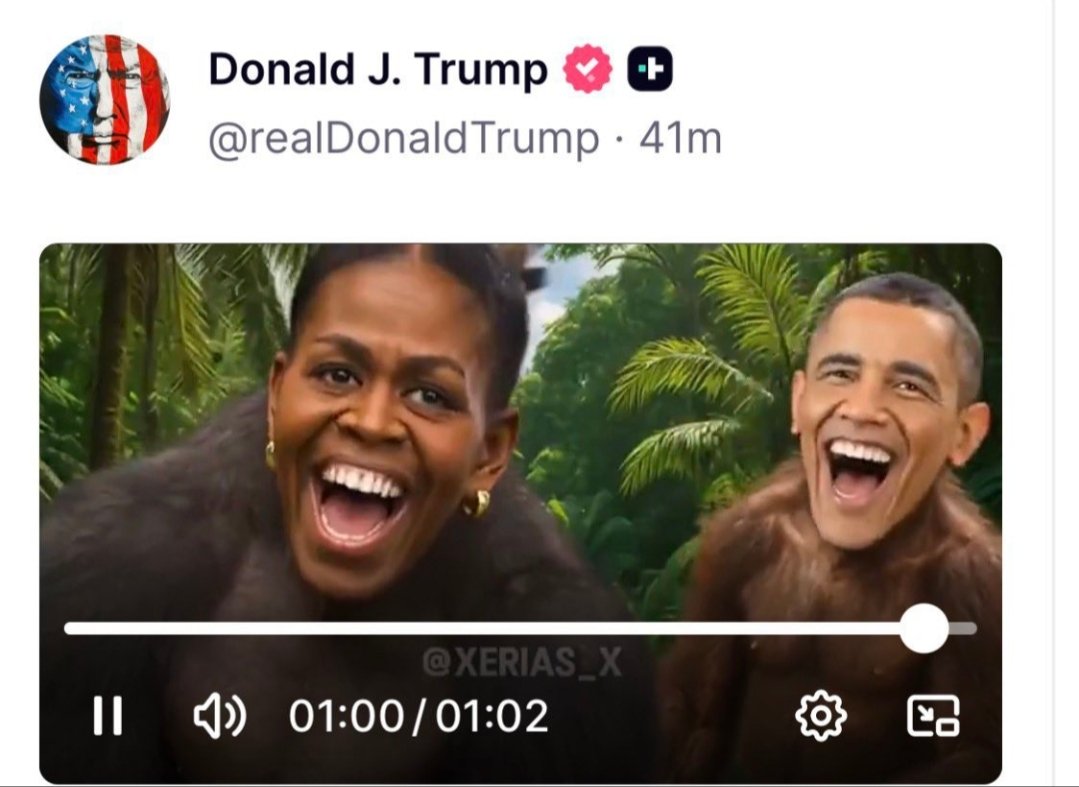 CucchiRiccardo's tweet image. E un fotogramma tratto da un video pubblicato su Truth. Il paese che ha avuto tra i suoi figli Martin Luther King, si ritrova con un presidente del genere. 
Il razzismo diretta emanazione della Casa Bianca. 
#Trump