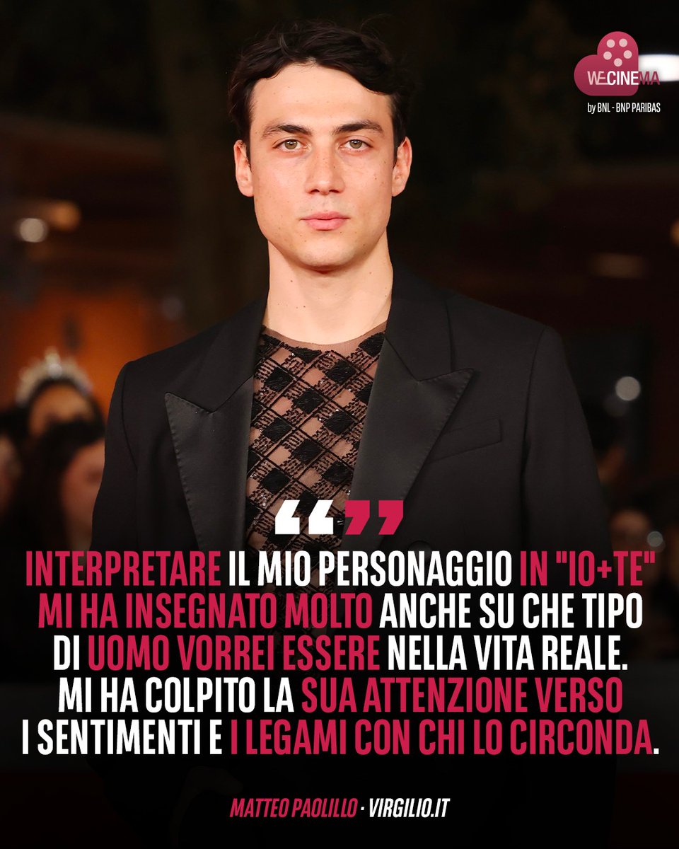 WeCinema's tweet photo. Con "Io+Te", #MatteoPaolillo mostra un nuovo volto di sé, più intimo e vulnerabile. Lontano dalle tensioni di #MareFuori, l’attore interpreta Leo, un ragazzo poetico che crede ancora nell’amore autentico e nelle emozioni senza filtri 🎥
Diretto da #ValentinaDeAmicis, e al cinema dal 5 febbraio, il film racconta l’amore contemporaneo senza idealizzazioni, tra desiderio e fragilità. Paolillo conferma così la sua versatilità, mettendo il cuore in gioco in una storia che rifiuta le scorciatoie sentimentali.
Un’interpretazione matura, che segna un passo importante nella sua crescita artistica⭐
#welovecinemait