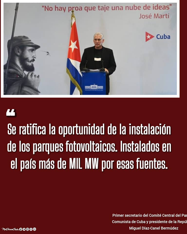 Las palabras de nuestro presidente Miguel Díaz-Canel nos recuerdan que, aun en medio de las dificultades, Cuba no se rinde, continúa trabajando pese a las presiones y chantajes de Estados Unidos