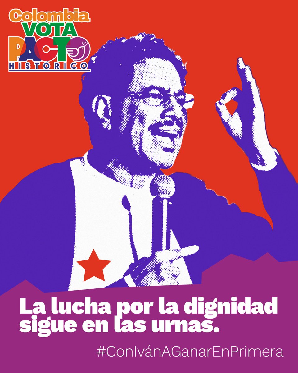 Cada voto por el Pacto Histórico  es un acto de dignidad.
El pueblo sabe que el cambio empezó con Gustavo Petro y no se detiene.
En primera vuelta, con decisión y esperanza, Colombia puede marcar historia.
#ConIvánAGanarEnPrimera