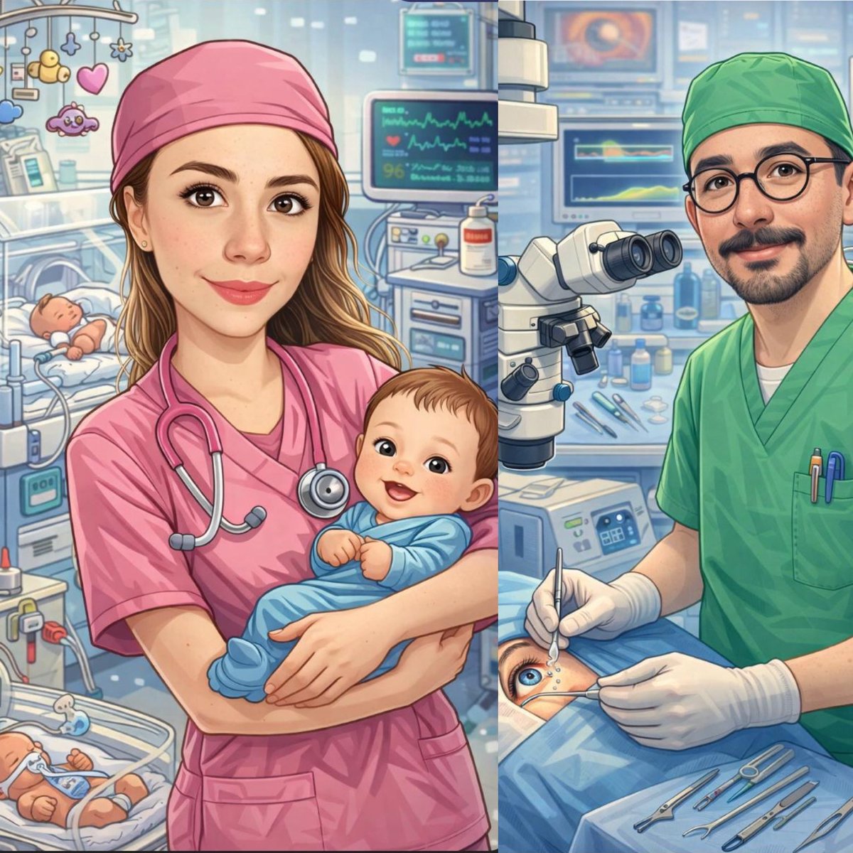 virisalgado's tweet photo. Cuando le pregunten a mi hijo que hacen sus papás, él va a poder decir que su mamá es doctora de bebés y su papá de ojos https://t.co/N2O4ElAibN