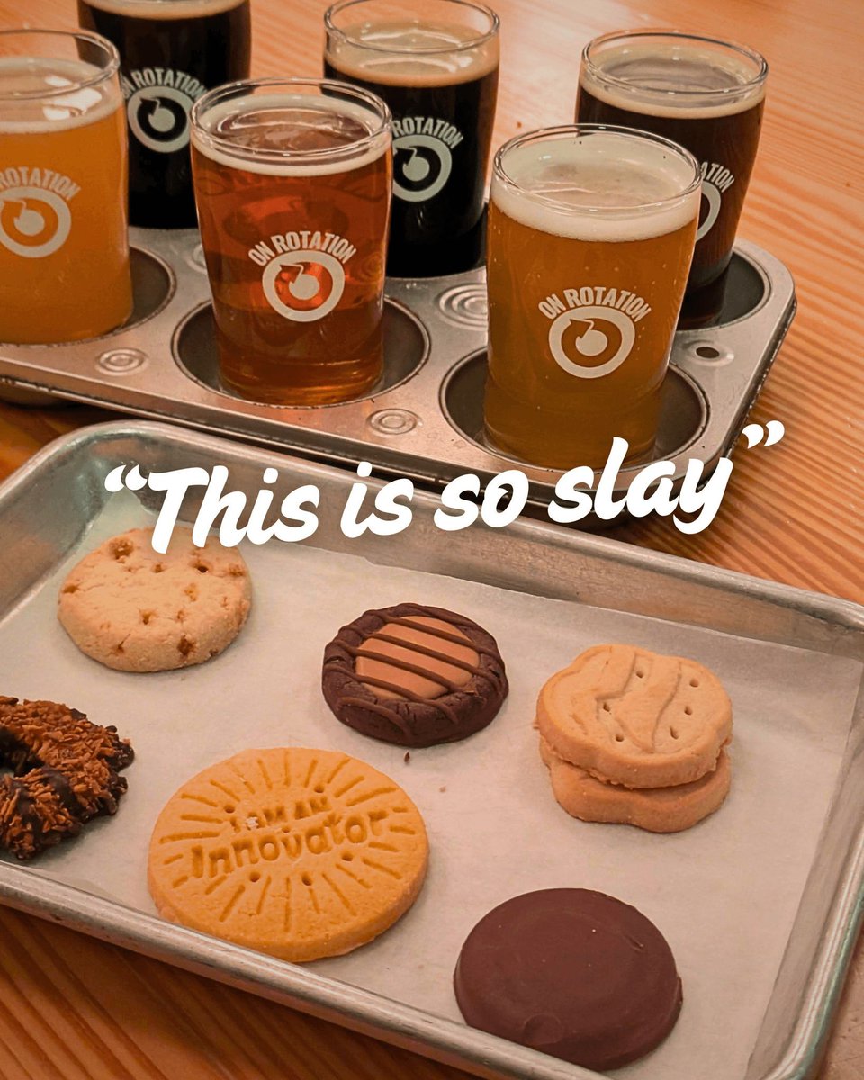 Sadly, we can't eat these all ourselves. 🍪 

Our *very slay* Girl Scout Cookie &amp; Beer Pairing Flight for 2026 is now available, and we think you're going to enjoy the flavor combinations we've created this year!

🍻 ❤️ 🤘