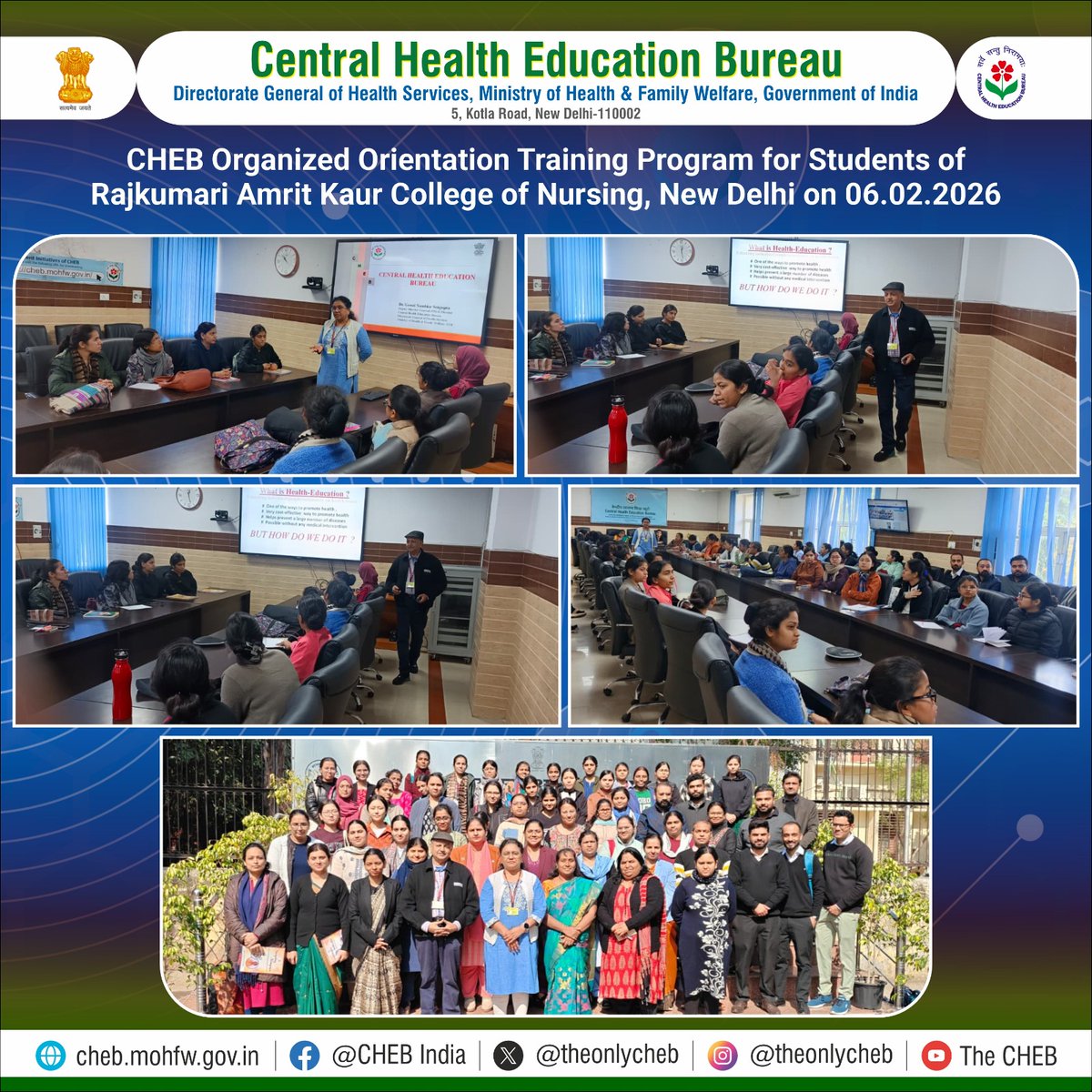 Central Health Education Bureau (CHEB) tweet media