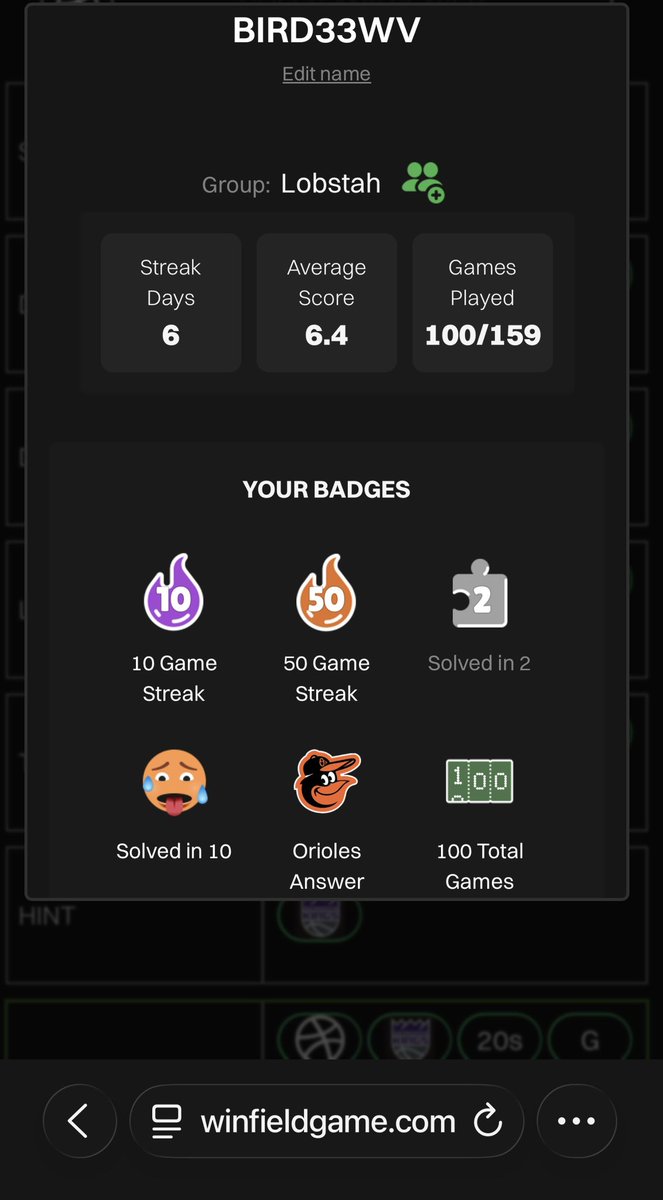 Part of my morning routine with coffee. Should have my streak and games of 100+, but something messed up last week. Either way, the #Lobstah crew will compete in any kind of league and this one has been up our alley. Get in on <a href="/thewinfieldgame/">WinfieldGame</a>, today was a fun one.