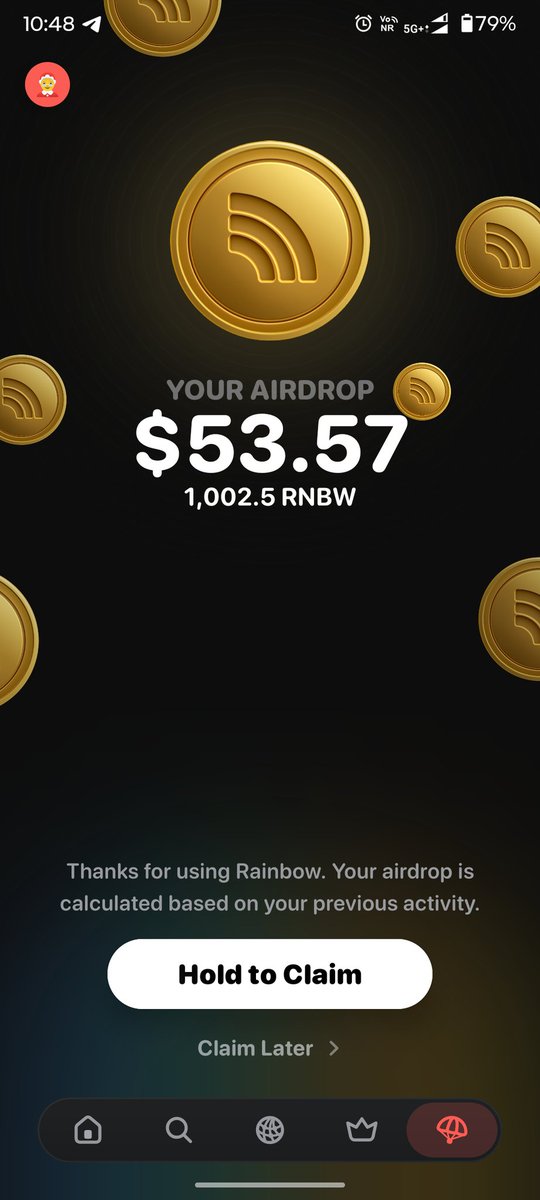 suraj0306's tweet photo. @CryptoTeluguO @rainbowdotme claim and sold yesterday asap ✋ https://t.co/26FmVdD2KM