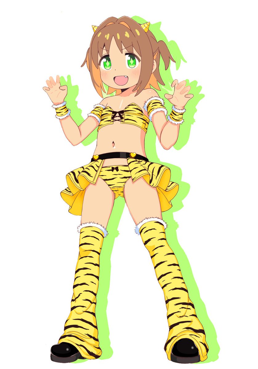 鬼コスあさひちゃんを書いてみた。節分に完成しなかったやつ
 #おにまい #おにまいお絵描き
