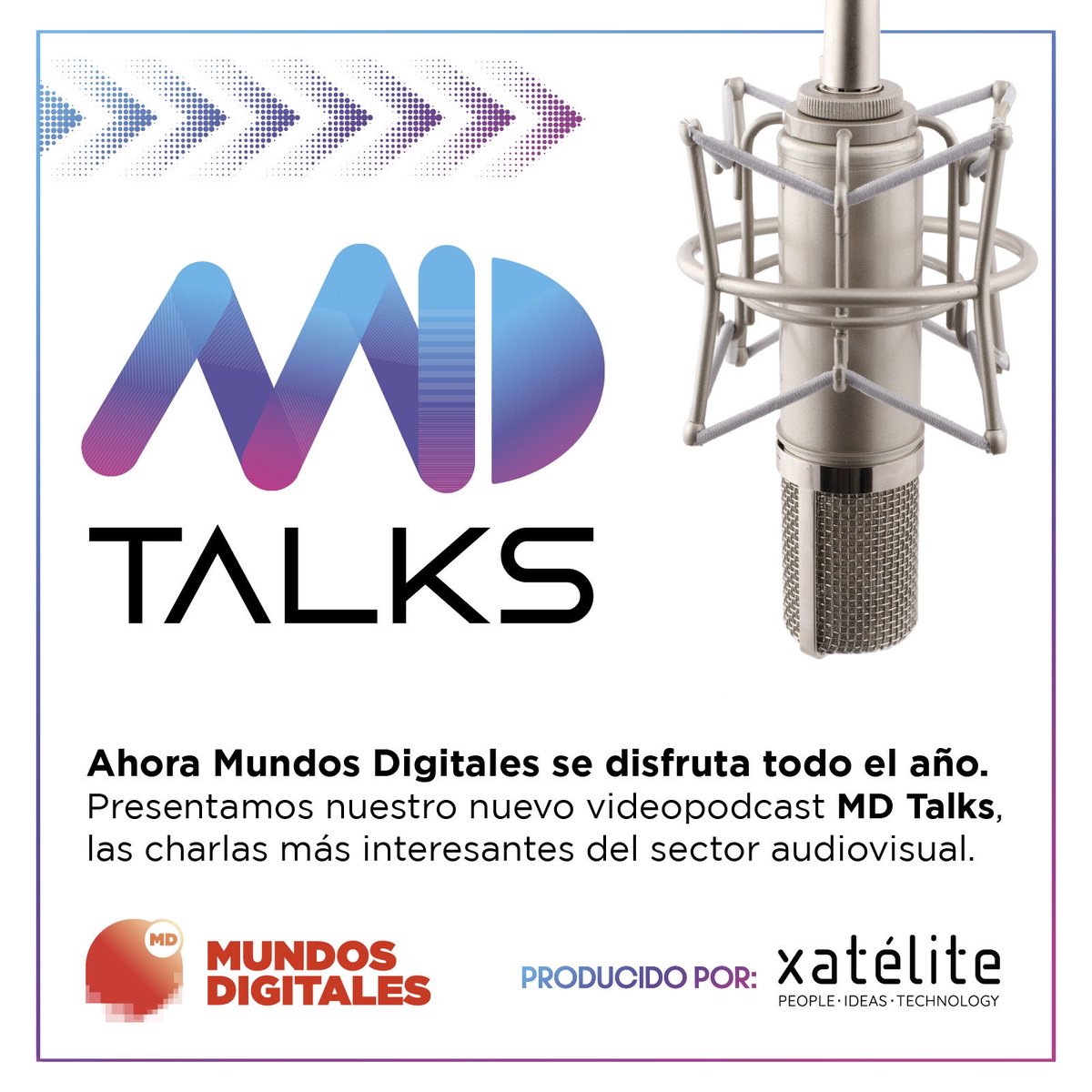 mundosdigitales's tweet photo. Qué mejor oportunidad que MDCanarias para presentar MD Talks, nuestro nuevo videopodcast que verá la luz muy pronto…
Producido por @_Xatelite_ https://t.co/SxUWhZ0P5G