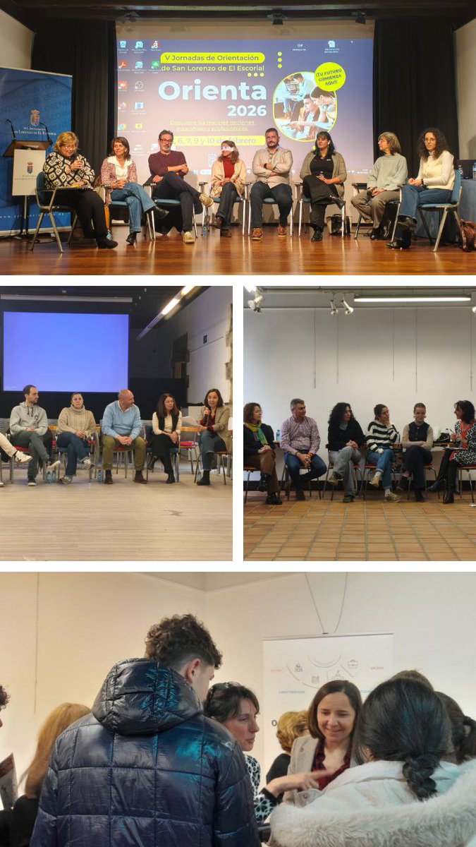 Gracias al Ayuntamiento de San Lorenzo de El Escorial por las V JORNADAS DE ORIENTACIÓN. ORIENTA 26, un encuentro entre profesionales y jóvenes de la localidad
🖋 Compartiendo mesas redondas del ámbito científico técnico, de las ciencias sociales y de la salud
#ISMIE #IF_CMadrid