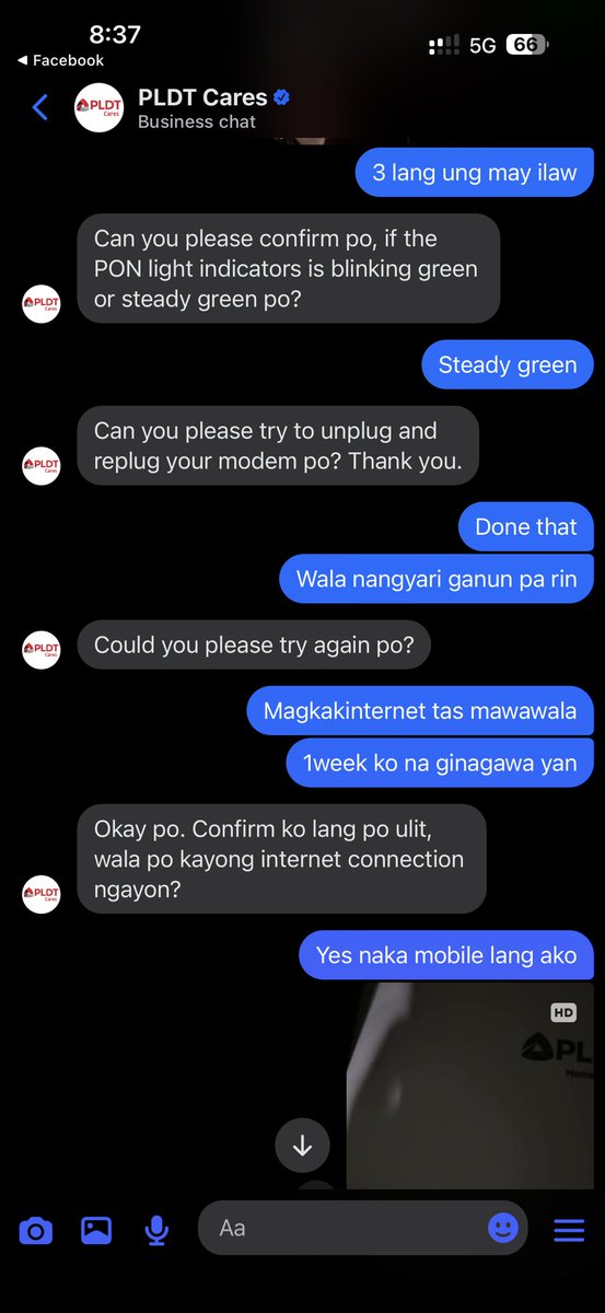Toratski's tweet photo. @PLDT_Cares Very good talaga kayo @pldt @PLDT_Cares @iamMVP  lakas kumuha ng pera ng consumer pero ung service e parang dogshow https://t.co/3MDAMzVOCd