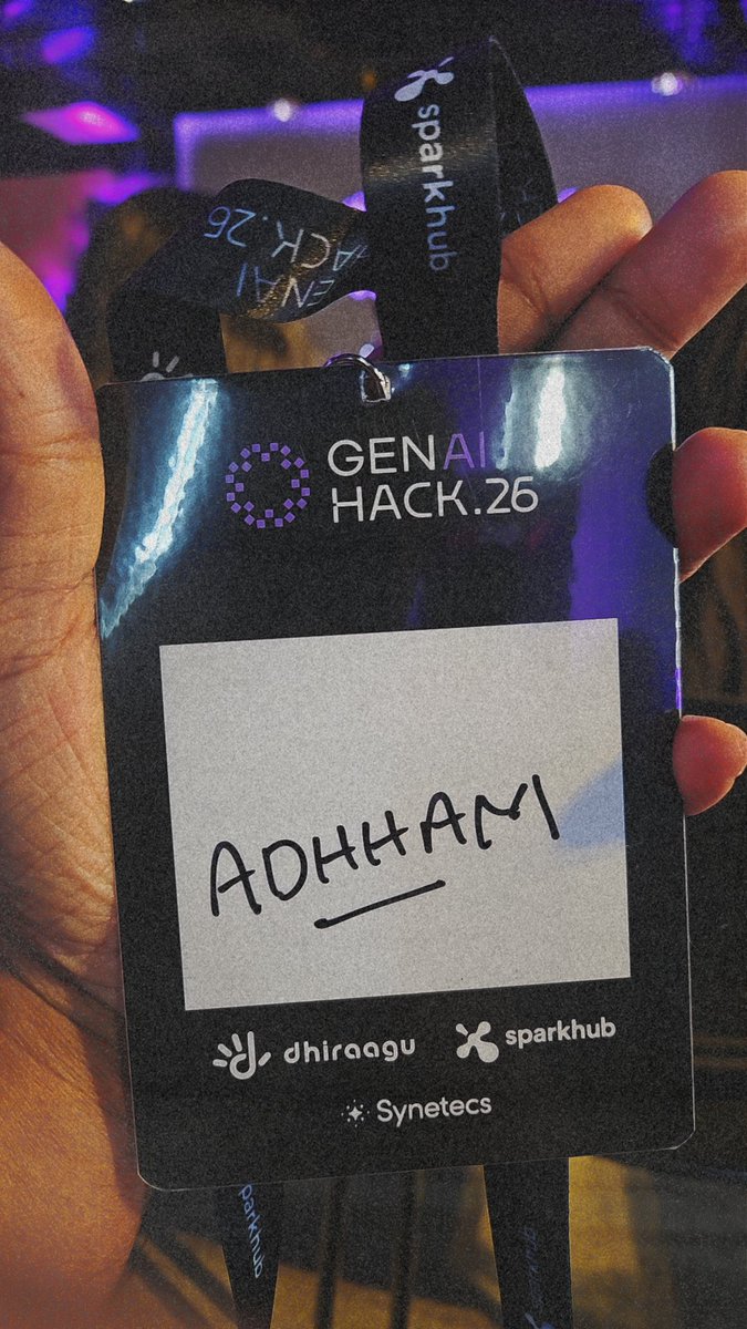 adhhamofficial's tweet photo. #GenAIHack26 
Let's go... https://t.co/dyRdEc1WWC