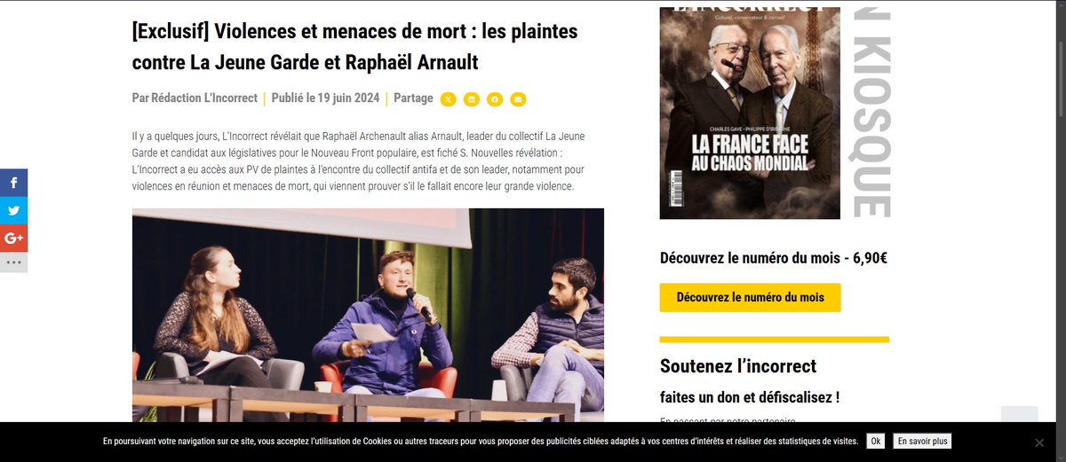 Pascal11703's tweet photo. Des miliciens fascistes de #UnionPirate qui ont agressés  PHYSIQUEMENT des journalistes de #Frontières, cassés pour 8000€ de matériel.
Ils revendiquent cette agression en publiant photos et vidéos.   
Mais une député #LFI les défend ! 
En meme temps, elle valide les méthodes du député de son parti @ArnaultRaphael.
Merci a LFI de montrer son hideux visage.

#LFI_islamo_gauchistes_fascistes
