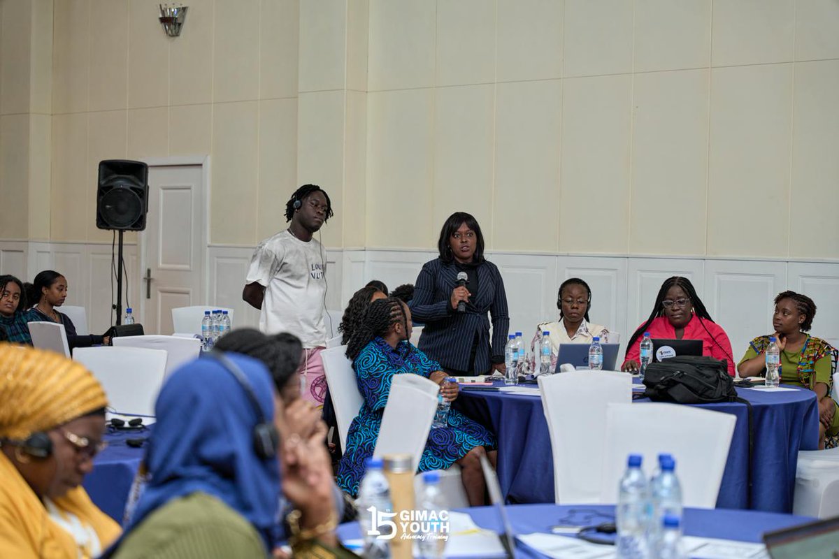 GimacYouth's tweet photo. Elvis Ayeh @TheAR_Trust  led an interactive #15GIMAC simulation unpacking how AU decisions on WASH are made. Through role-play, participants learned to turn community voices into continental action using data, coalitions, and strategic messaging.
#YouthforWASH https://t.co/WvLy9T5hfW