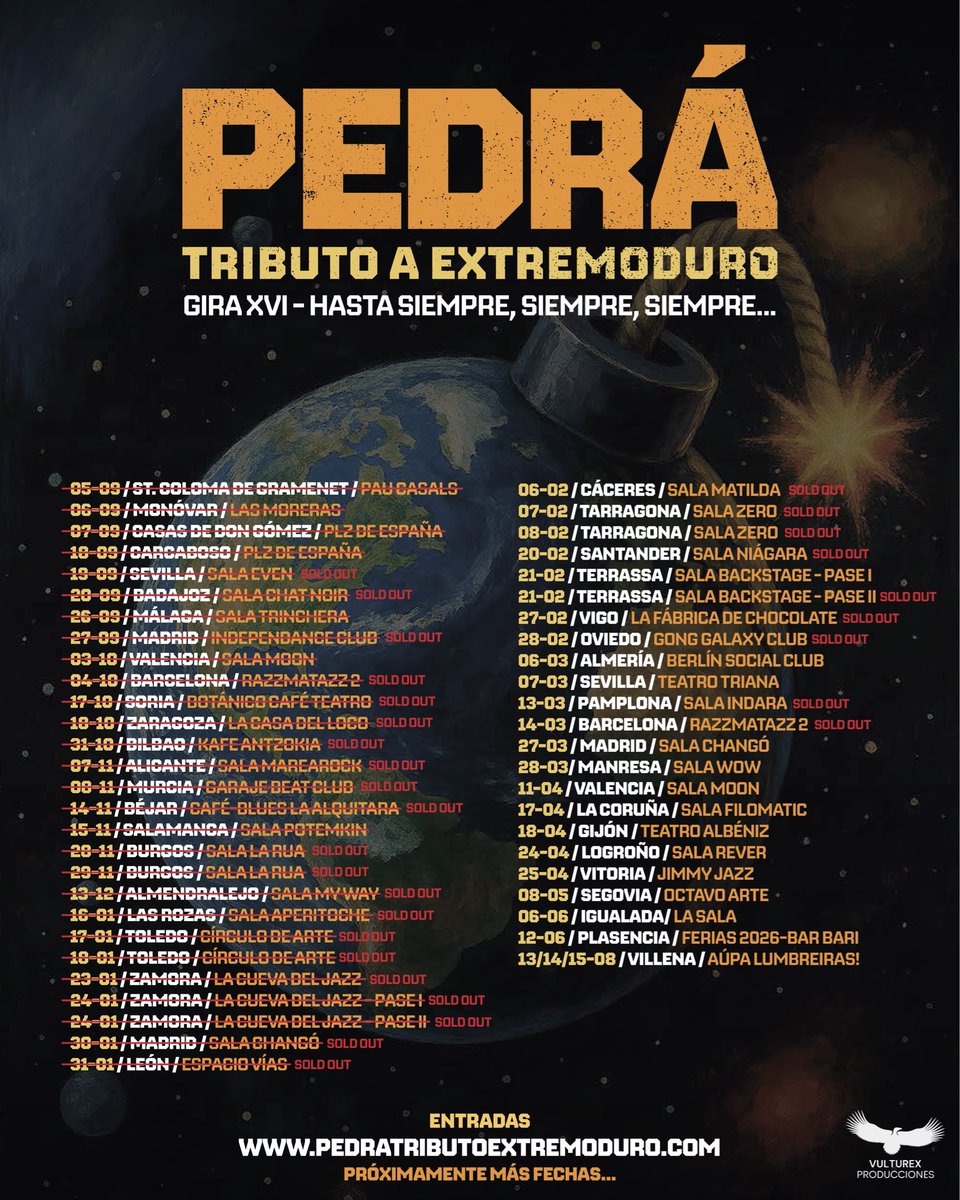 Pedrá (Tributo a Extremoduro) tweet media