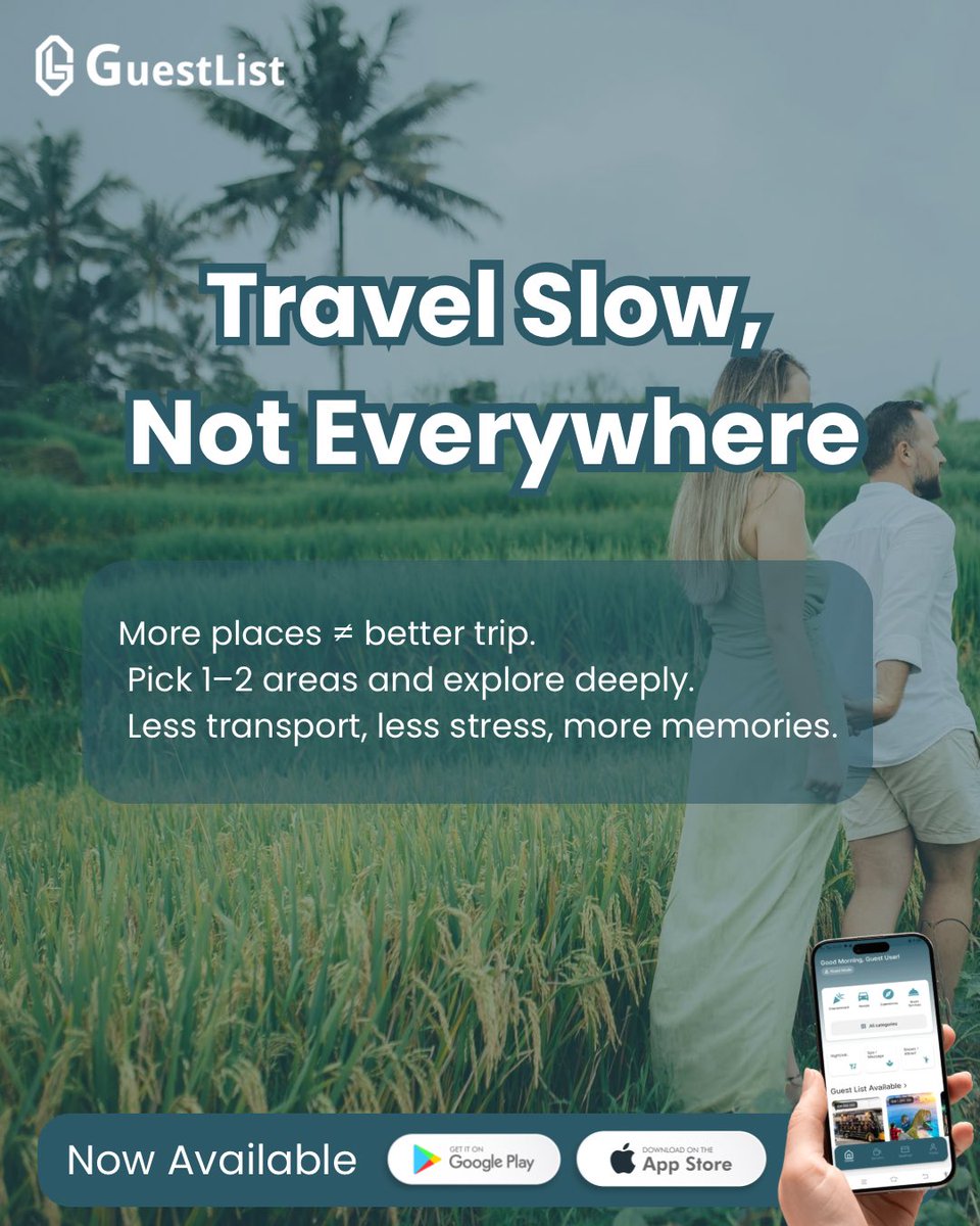 guestlistid's tweet photo. Travel smart, not cheap 💸🌴
Bali can be affordable and unforgettable when you know where to go and what to choose.
Here’s how to enjoy the island fully, without sacrificing comfort or experience. https://t.co/UBkXGRMX8C