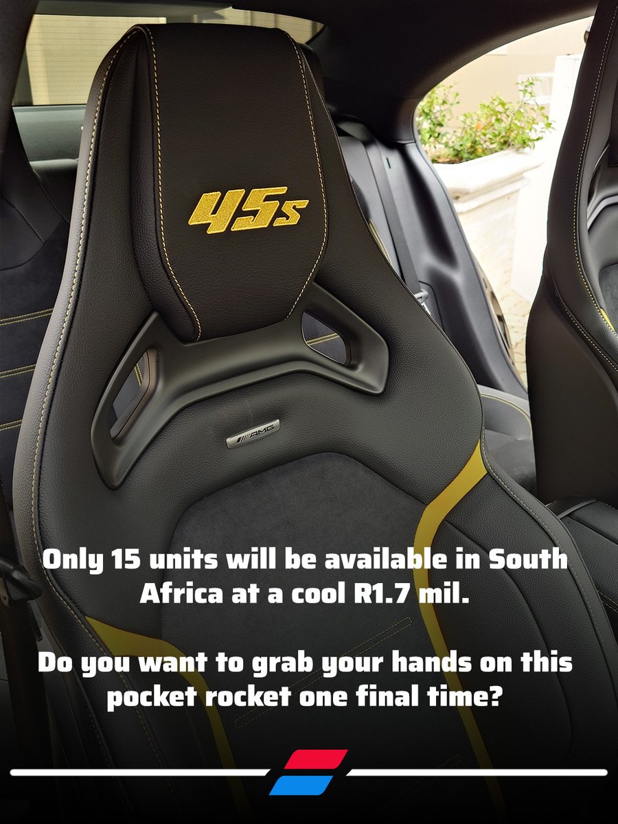 AutoTraderSA's tweet image. Now’s your last chance to get a spicy AMG blessed CLA, introducing the @MercedesBenz_SA CLA 45S 4 MATIC + Final Edition.

#mercedesbenz #amg #sportscar #limitededition