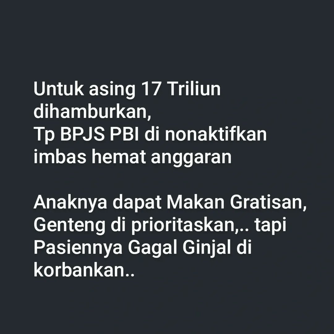 Jangan sakit di negara yang sakit ..