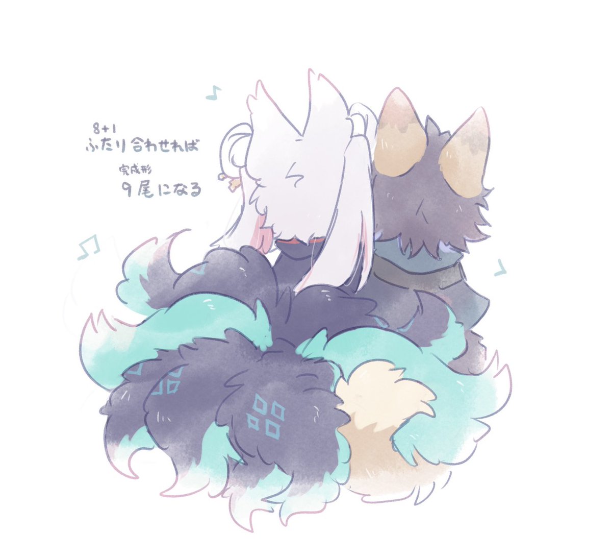ケモかぐいろヤチデザインメモ🐰🦊🦊
#超かぐや姫 #擬獣化