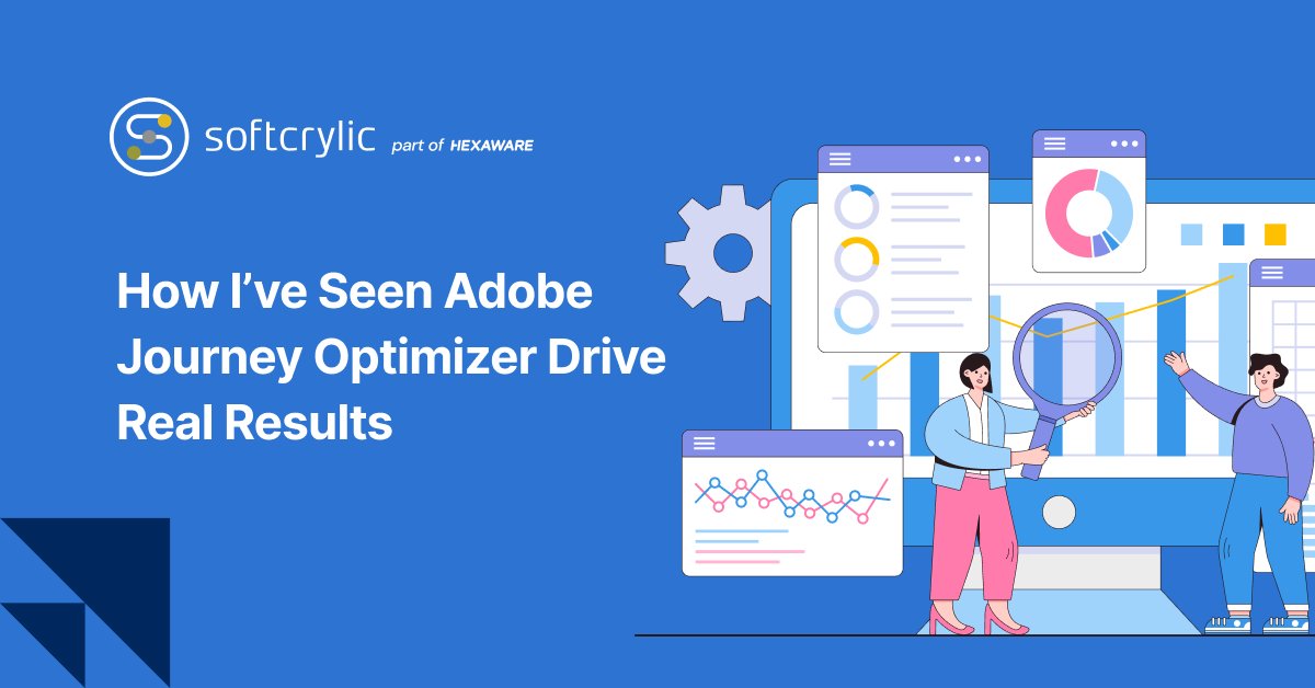 Softcrylic's tweet photo. See how Adobe Journey Optimizer drives results with real-time, personalized customer journeys! 

We turn data into dynamic experiences that boost engagement &amp; conversions. Discover how in our latest blog.

https://t.co/iFnM2Tqb5G
#CX #MarketingTech #AdobeJourneyOptimizer https://t.co/9hdMxpqqq4