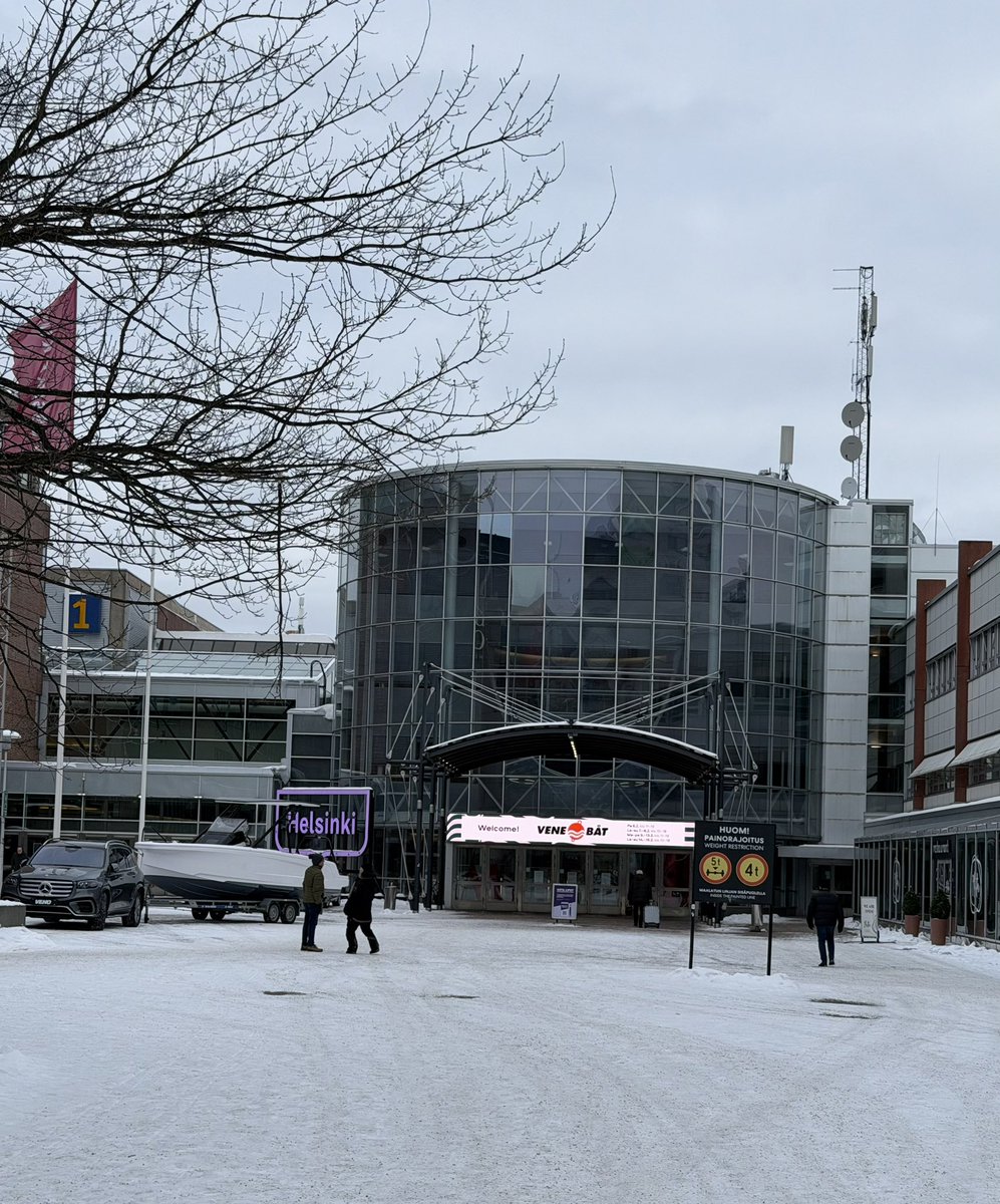 limeboxevents's tweet photo. One of the coldest winters in the Nordics for many years wasn’t going to stop the doors opening this morning for the annual Helsinki Boat Show and the unveiling of another new stand @messukeskus #snowtime #Venebat26 https://t.co/mPjNMqphSX