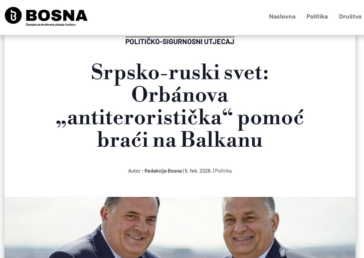adicerimagic's tweet image. 🇭🇺 je otvorila stalnu kancelariju svoje Antiterorističke specijalne jedinice (#TEK) u Banjoj Luci.

Da li se zaista radi o borbi protiv terorizma – ili o podršci Miloradu #Dodiku, najbližem savezniku Viktora #Orbána u 🇧🇦?

Za #FrankfurterRundschau:

Orbán isporučuje eksplozivnu