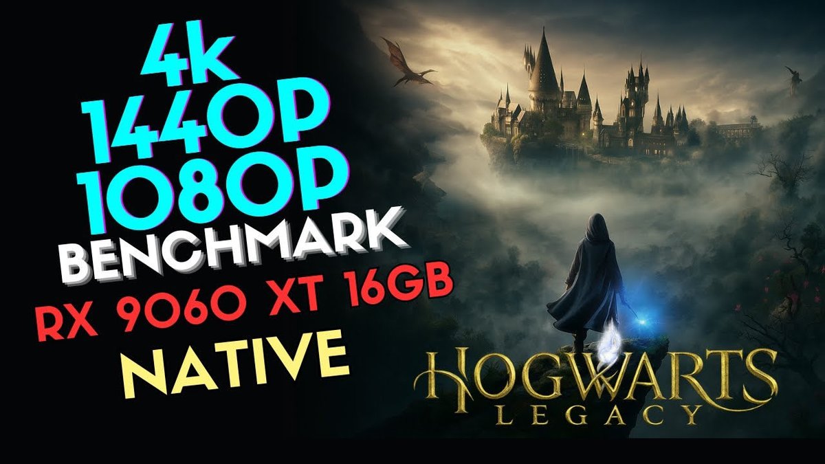 Buster114's tweet photo. Hogwarts Legacy | Native  Benchmark | RX 9060 XT 16GB + Ryzen 9 5900X | ... https://t.co/zLajw0bhFy vía @YouTube #pcgaming #HogwartsLegacymc https://t.co/7Pyot19rFB