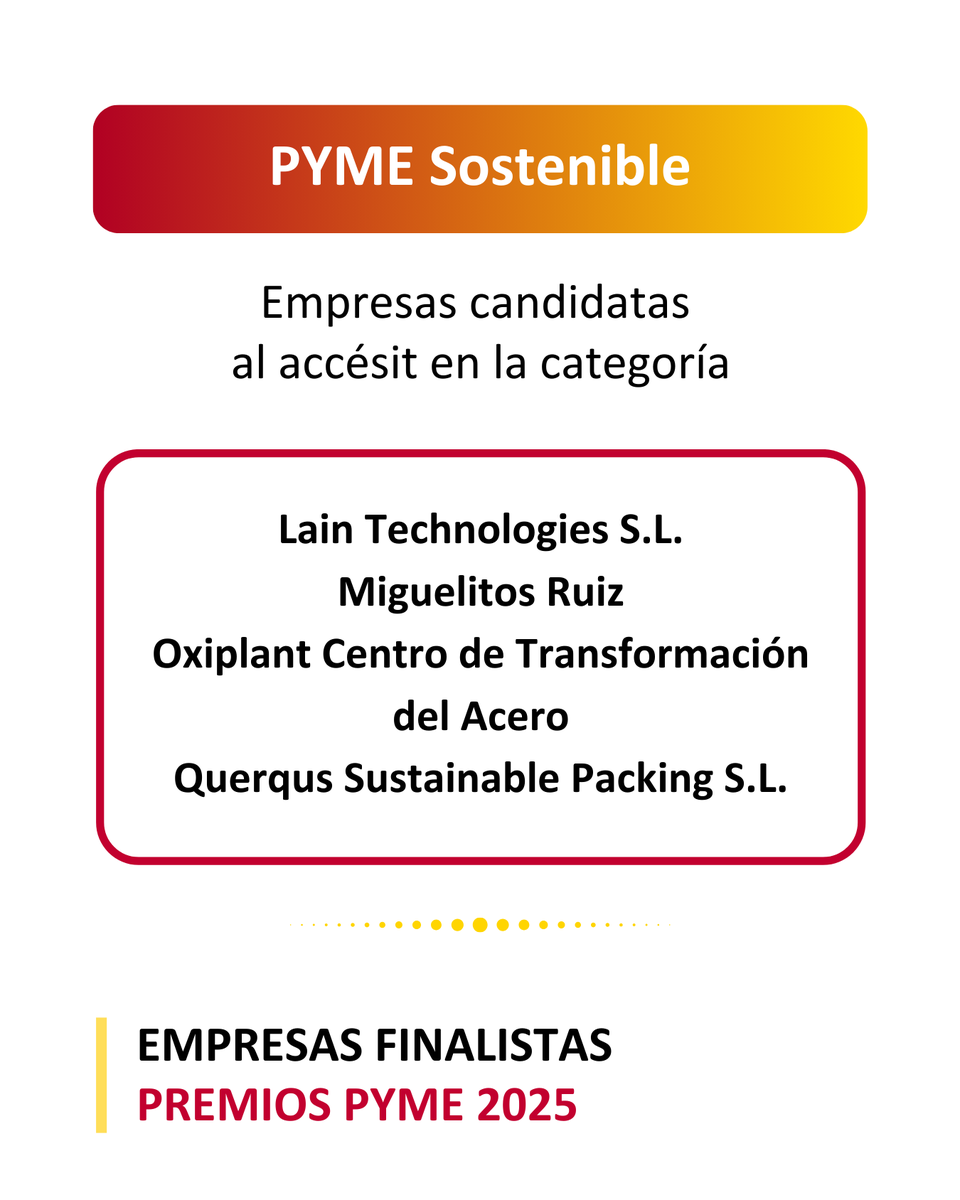 camarascomercio's tweet photo. 🌿Y por último, accésit de Pyme Sostenible, las empresas candidatas son:
- Lain Technologies
@miguelitos_roda
@oxiplant
- Querqus
#Sostenibilidad #PremioPyme https://t.co/0hr5YdgZOB