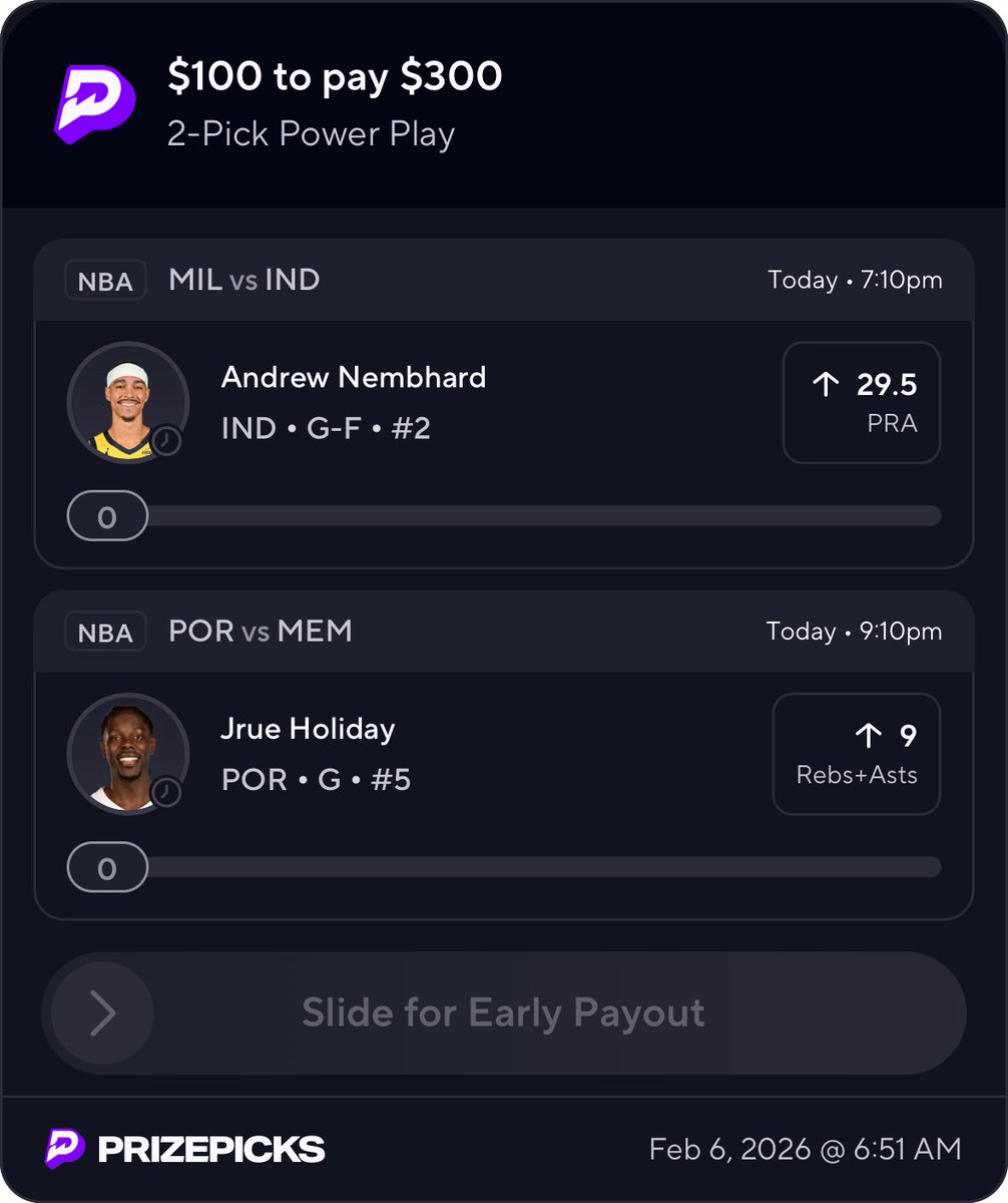 SwizzleMJ's tweet image. PODS 2.6.26  

Like + Follow + Tail for kiss 💕🍒⚡️

Let’s get on track 

#prizepickslocks #SportsBettingX #GamblingCommunity #Gambling𝕏 #PrizePicksNBA #PrizePicks #UnderdogFantasy #Sports #Epstein #FolloForFolloBack #Draftkings #prizepicks #GamblingCommunity #PrizePicksNewYork