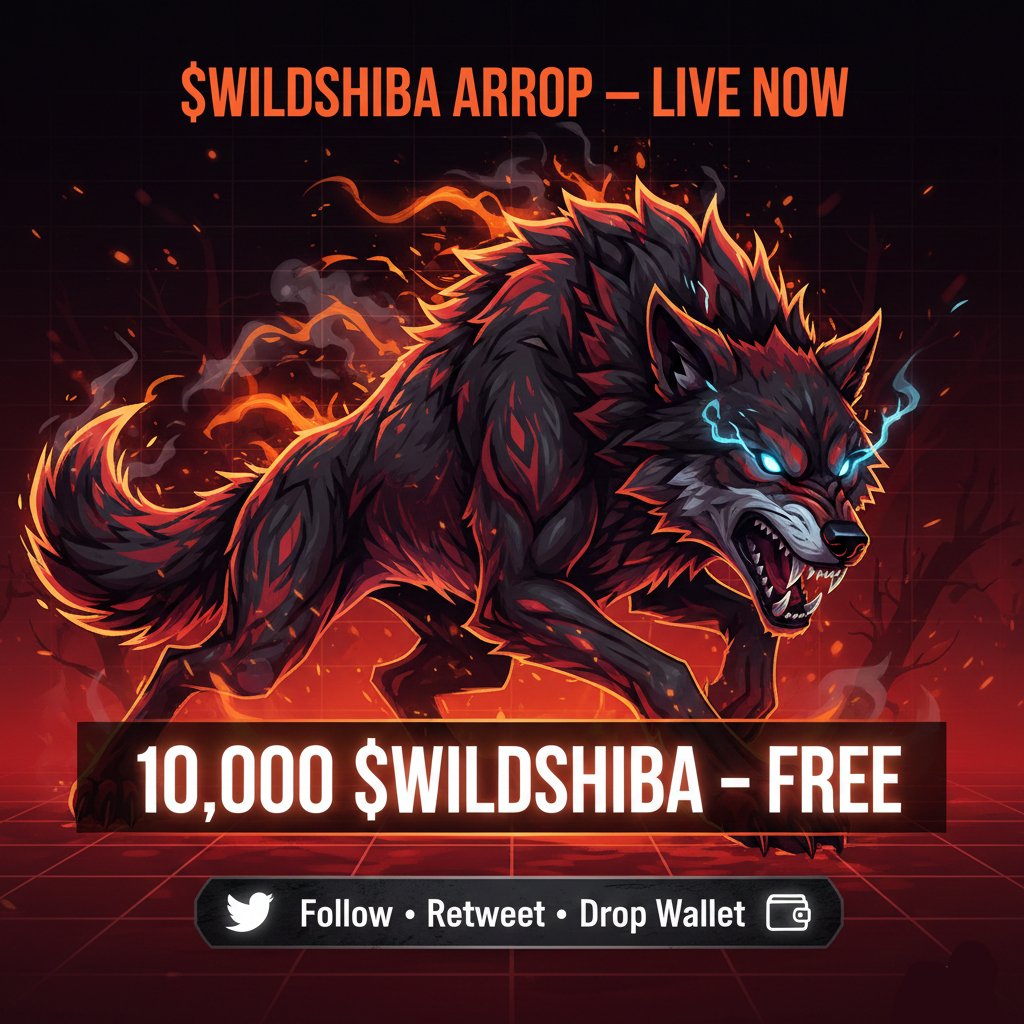WildShibax's tweet photo. 🎁🐺 $WILDSHIBA AIRDROP — THE PACK IS UNLEASHED 🔥
The hunt has begun… only the fastest wolves feast.
🎁 10,000 $WILDSHIBA — 100% FREE
Claim your spot 👇
✅ Follow @WILDSHIBAX
🔁 Retweet
💬 Drop your Solana wallet
#SHIBA #ShibArmy #Solana #SOL #CryptoAirdrop #Memecoin #Web3 https://t.co/DtfKJBJXpd