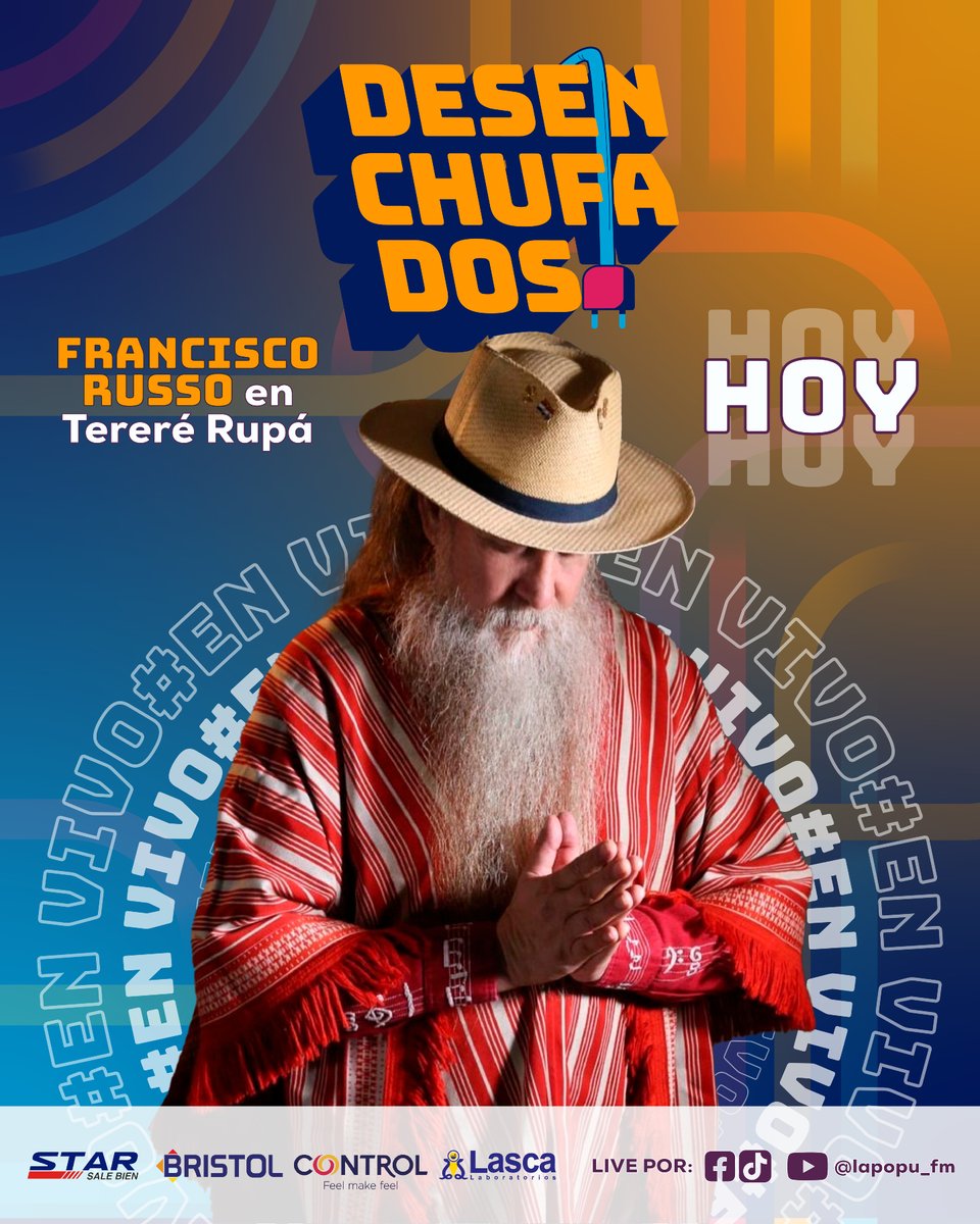 #Desenchufados | HOY HOY HOY, un desenchufado imperdible 💥

🚨 ESTE VIERNES 6 | 11:00 HS 🚨
🎧 DESENCHUFADOS con FRANCISCO RUSSO
📻 La Popu FM 103.1

👉 Prendé la radio
👉 O miranos en Facebook, YouTube y TikTok
