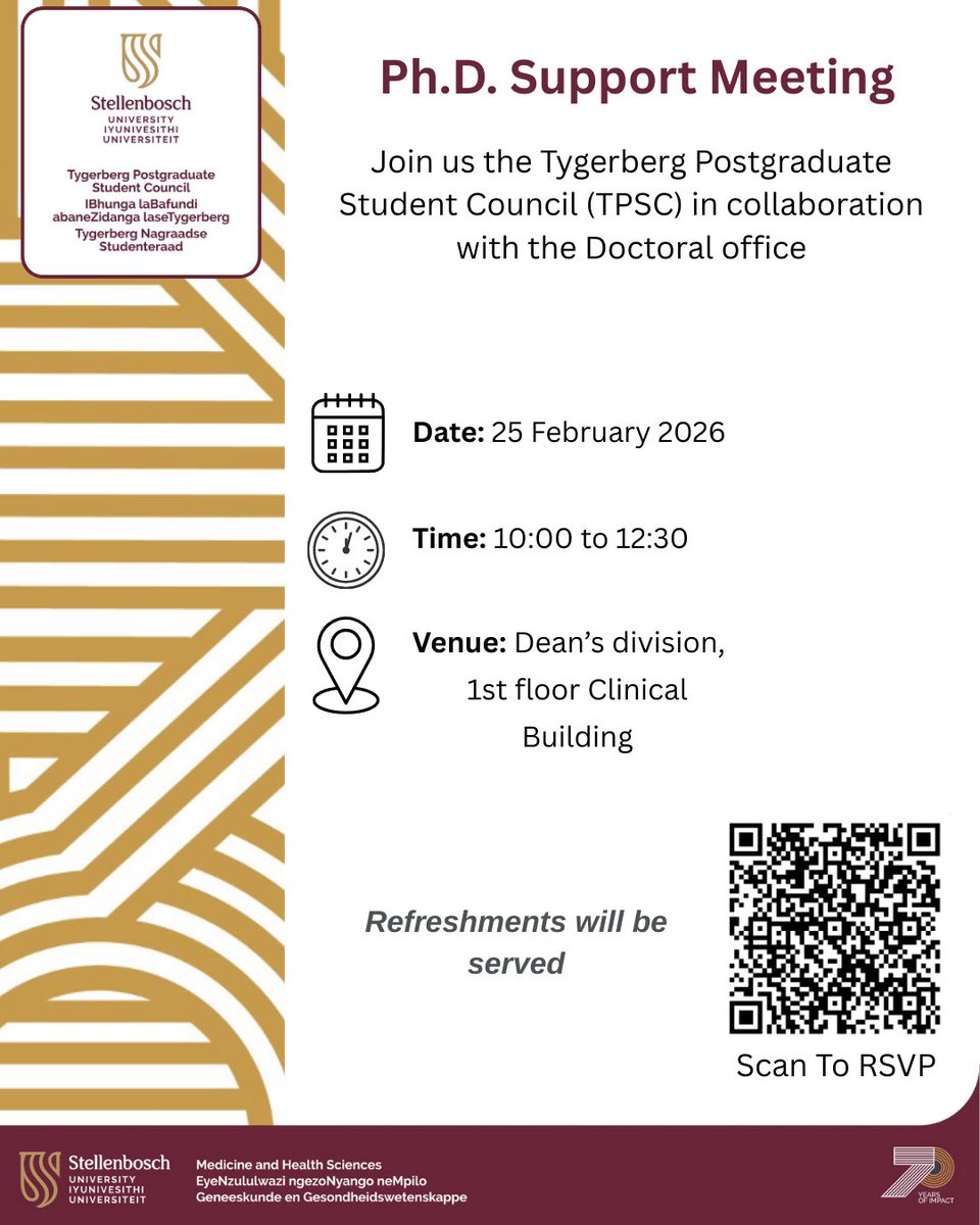 Tygerberg Postgraduate Student Council (TPSC) tweet media