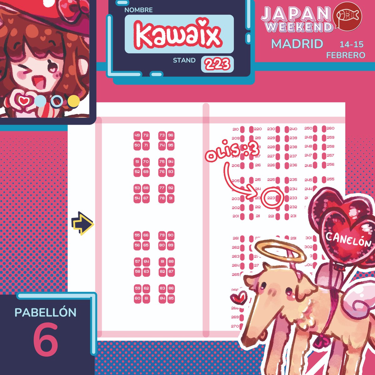 Kawaix_88's tweet photo. @JW_Arte Olis! Soy Kawaix o Kawa 🍄 Voy a estar en el pabellón 6 en el stand NC 223! Es mi primera Japan así que estoy un poco nerviosa ;v;💦Podéis escribirme por MD para hacer reservas hasta el miércoles! ✨💖 https://t.co/gGmXjLbR3d
