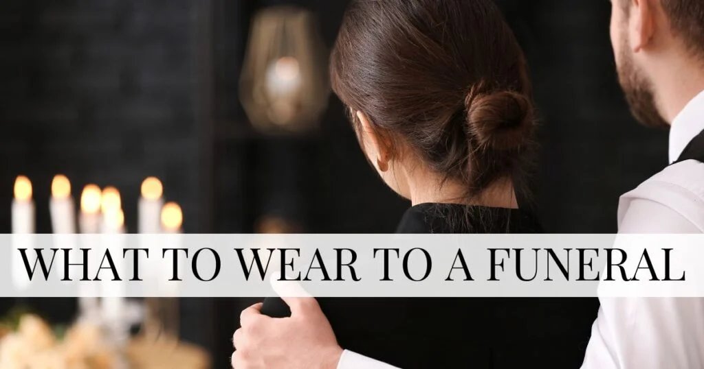 What to wear to a funeral  - Traditionally, funeral etiquette suggests that black clothing is worn as a sign of respect to the person that has passed as well as their family.  However, in recent years, colourful clothing is also being seen as acceptable attire at a #funeral.