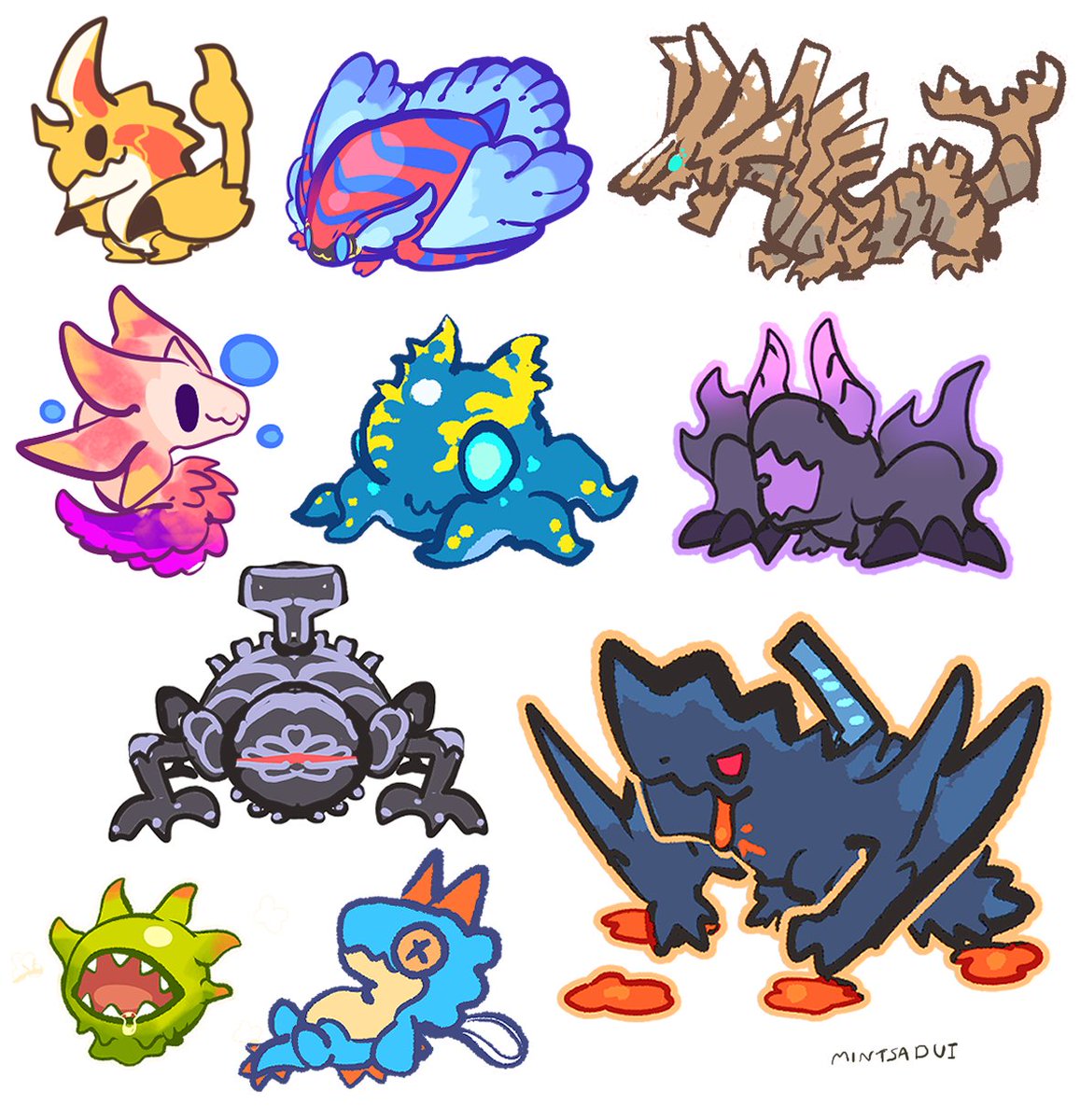 MintSaDui's tweet image. chibi 
#MHWilds