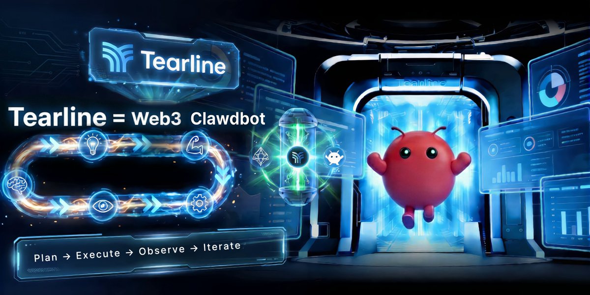 TearlineAI's tweet image. What is Clawdbot?
Plan → Execute → Observe → Iterate.
After two years of building, Tearline now supports the full loop.

Tearline = Web3 Clawdbot.