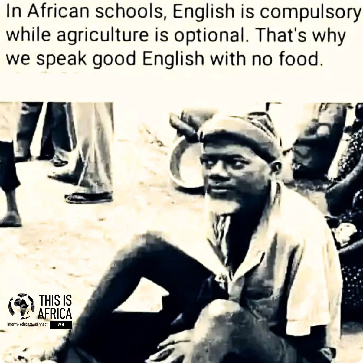 We now speak English well but have no food. We need to start farming as our ancestors did.