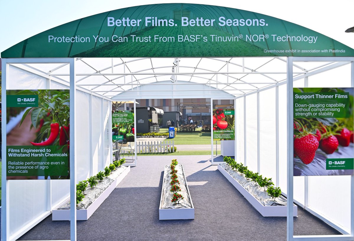europawire's tweet image. BASF Stabilizer Solutions for Agriculture, Energy Infrastructure, and Industrial Storage at Plastindia 2026 news.europawire.eu/basf-showcases…

@BASF #plastic #additives #Plastindia2026 #durability #sustainability #partnership