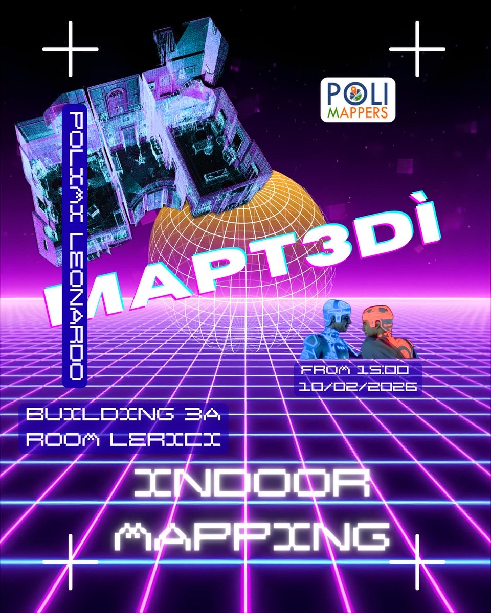 PoliMappers's tweet photo. Everything is ready for another Maptedì with PoliMappers! 🗺

Whether you want to make a difference with humanitarian mapping or learn more about indoor mapping in preparation for next semester’s activities, you’re invited to join us for our weekly informal meeting! https://t.co/LiJ97Xi8CI