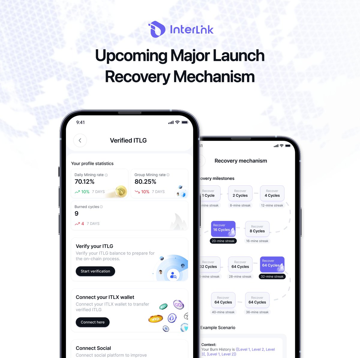 inter_link's tweet image. 🚨 UPCOMING RECOVERY MECHANISM UPDATES

We’re entering the final phase before $ITLG verification - and the next few days will matter more than ever.

The upcoming Recovery version and Human Node health metrics update are the last major releases before verification goes live. This…